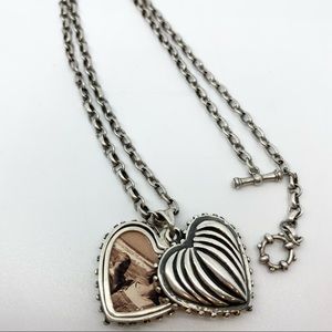 Heart Locket Necklace, Sterling Silver